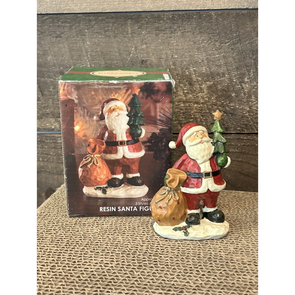 Kirklands Resin Christmas Santa Clause Figurine 4.5" inch (096039) In Box